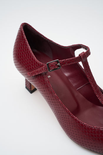 Tre Emme Mary Jane Bordeaux Donna - 4
