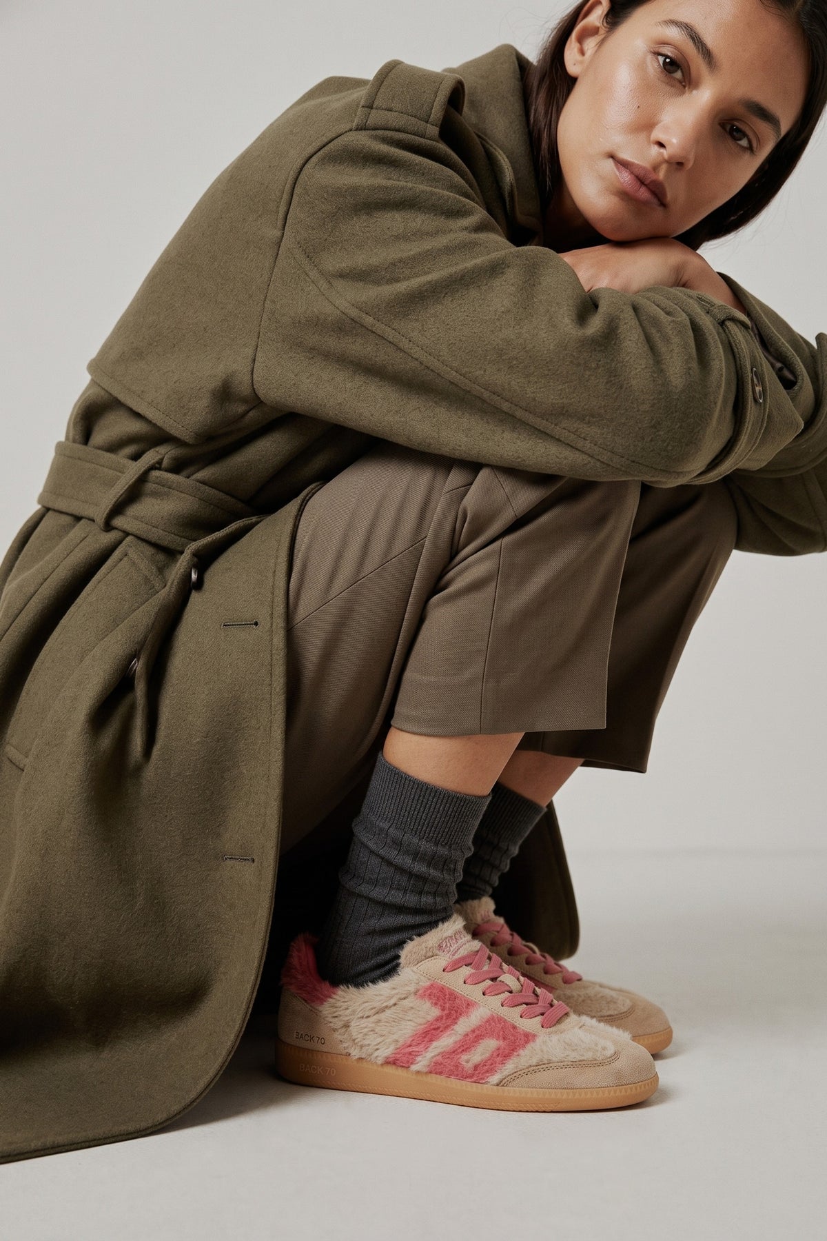 Sneaker Taupe/wine Donna — 2