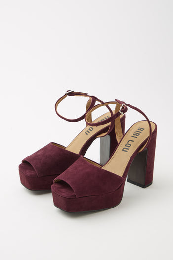 Bibi Lou X Tre Emme Sandalo Burgundy Donna - 7