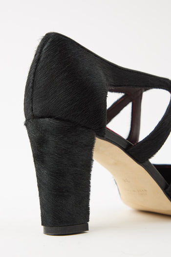 Cheville Mary Jane Nero Donna - 6