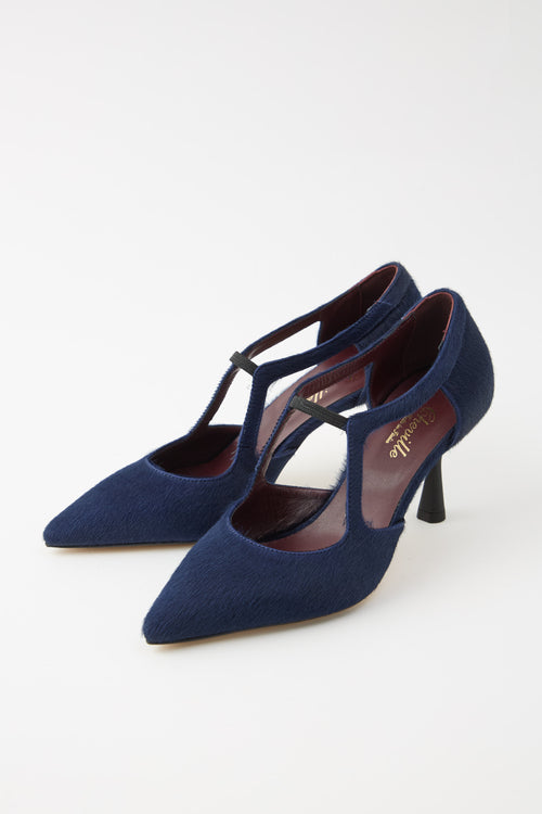 Cheville Mary Jane Blu Donna - 2