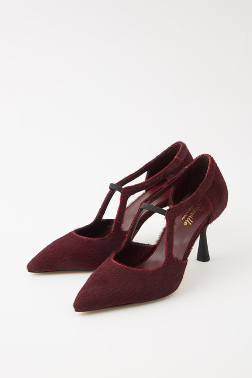 Cheville Mary Jane Bordaux Donna - 2