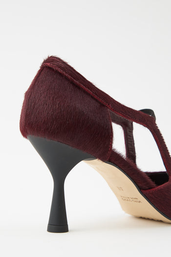 Cheville Mary Jane Bordaux Donna - 5