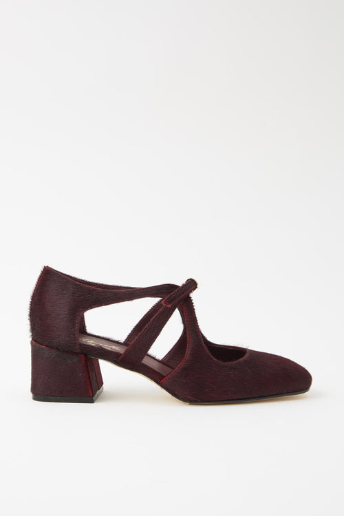 Cheville Mary Jane Bordeaux Donna - 1