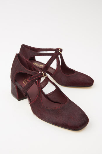 Cheville Mary Jane Bordeaux Donna - 4