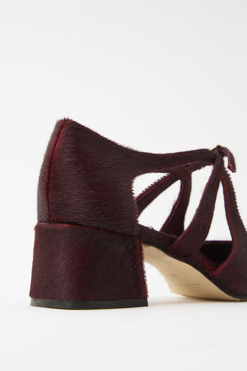 Cheville Mary Jane Bordeaux Donna - 7