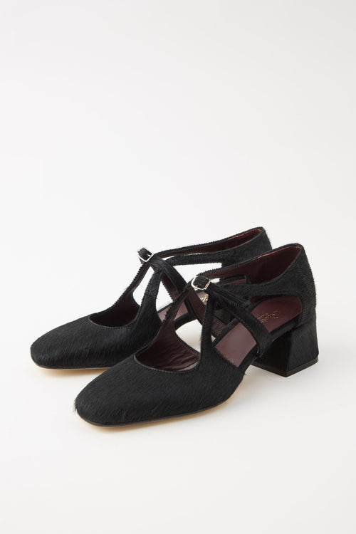 Cheville Mary Jane Nero Donna - 2