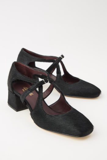 Cheville Mary Jane Nero Donna - 4