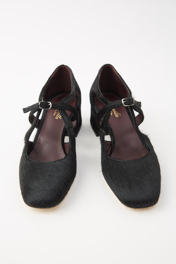 Cheville Mary Jane Nero Donna - 6