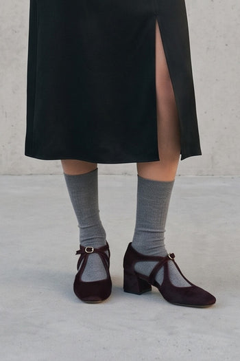 Cheville X Tre Emme Mary Jane Bordeaux Donna - 9