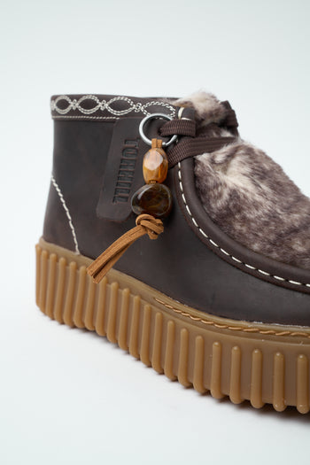 Clarks Stringata Dark Brown Donna - 4