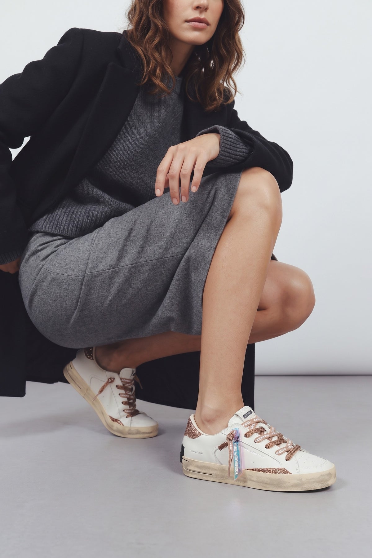 Sneaker White/bronze Donna — 8