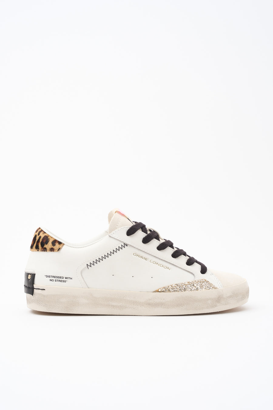 Crime London Sneaker White/leopard Donna