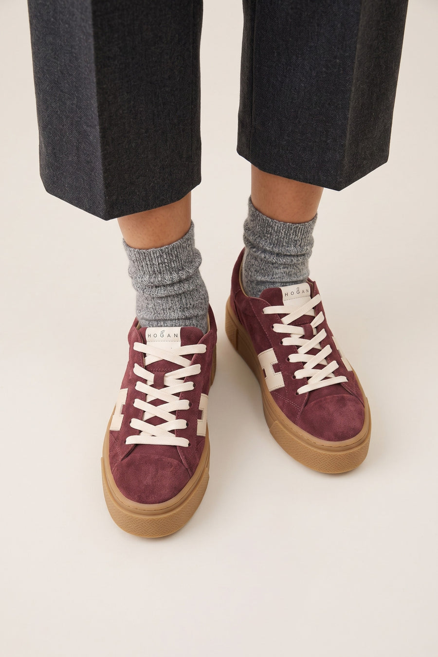 Hogan Sneaker Bordeaux/bianco Donna