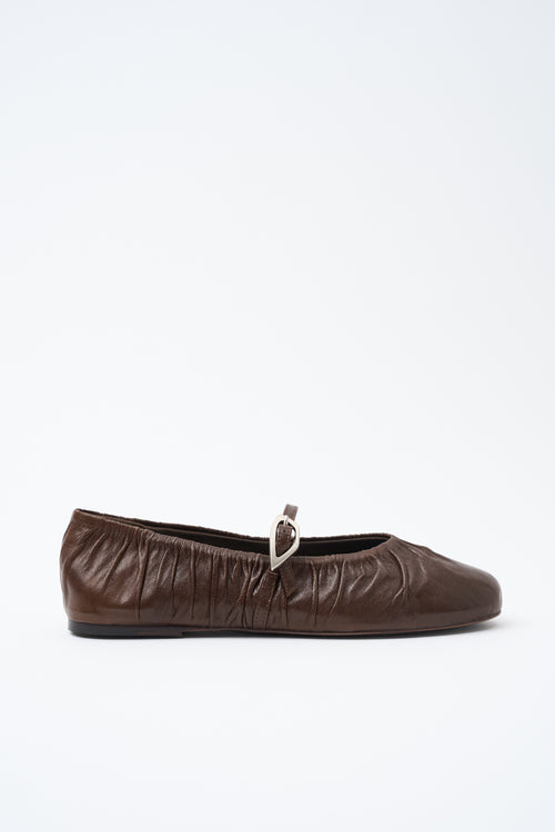 Massimo Santini X Tre Emme Ballerina Dark Brown Donna - 1