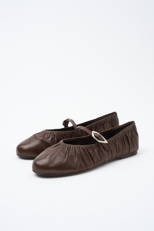 Massimo Santini X Tre Emme Ballerina Dark Brown Donna - 2