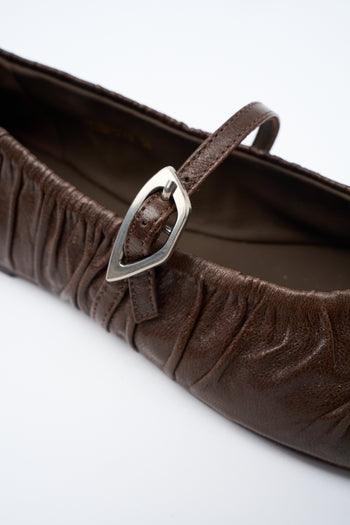 Massimo Santini X Tre Emme Ballerina Dark Brown Donna - 4