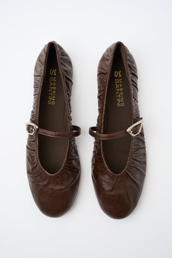 Massimo Santini X Tre Emme Ballerina Dark Brown Donna - 6