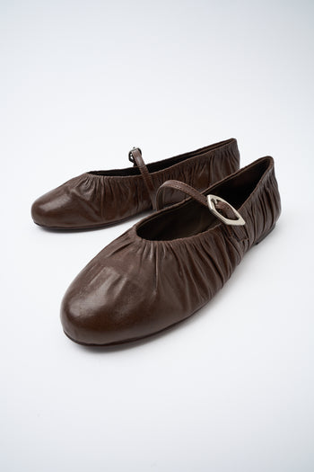 Massimo Santini X Tre Emme Ballerina Dark Brown Donna - 7