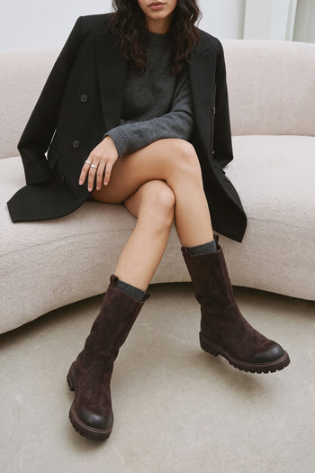 Massimo Santini X Tre Emme Stivale Dark Brown Donna - 8