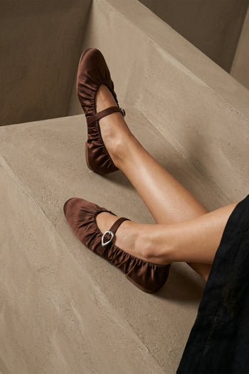 Massimo Santini X Tre Emme Ballerina Brown Donna - 7