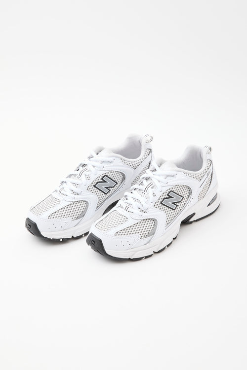 New Balance Sneaker White/silver Metallic /black Donna - 2