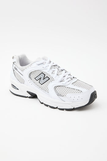 New Balance Sneaker White/silver Metallic /black Donna - 4