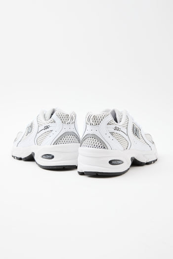 New Balance Sneaker White/silver Metallic /black Donna - 6