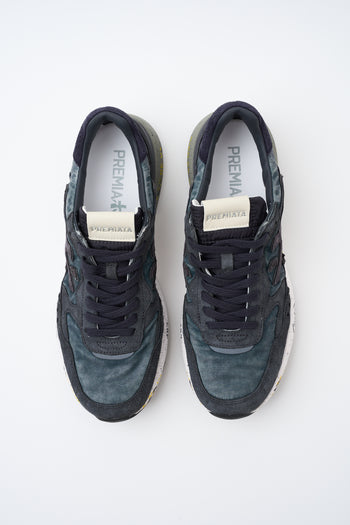 Premiata Sneaker Blu Delavè Uomo - 4