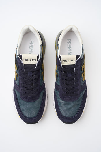 Premiata Sneaker Blu/nocciola Uomo - 4