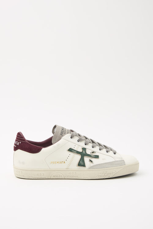 Premiata Sneaker Bianco/bordeaux Uomo - 1