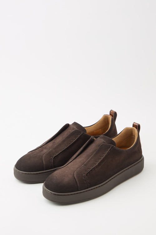Santoni Sneaker Dark Brown Uomo - 2