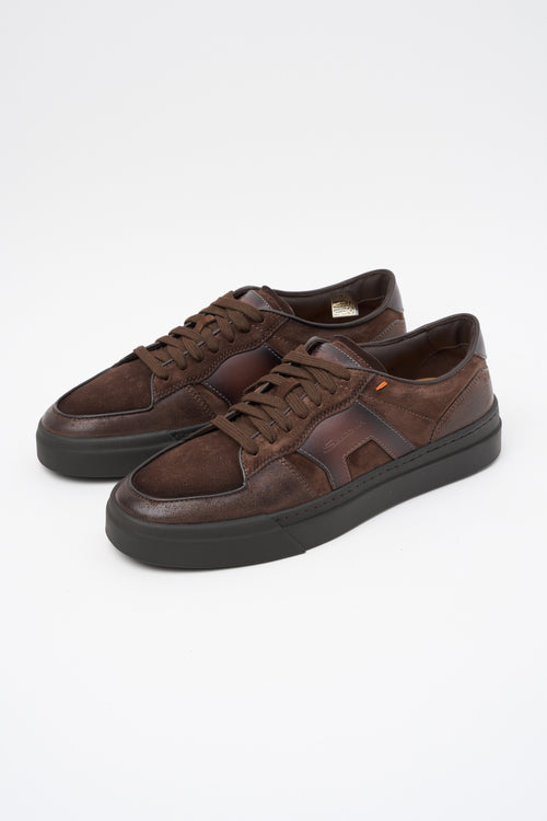 Santoni Sneaker Dark Brown Uomo - 2