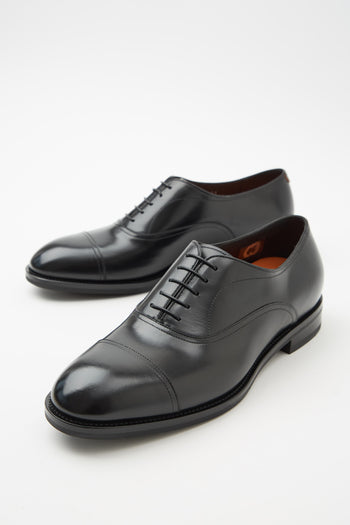 Santoni Stringata Nero Uomo - 4