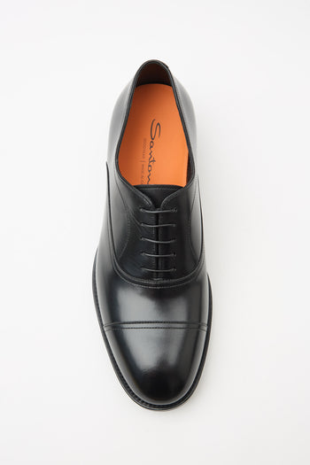 Santoni Stringata Nero Uomo - 7