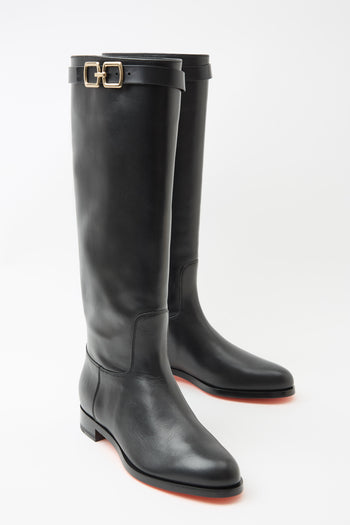 Santoni Stivale Nero Donna - 5