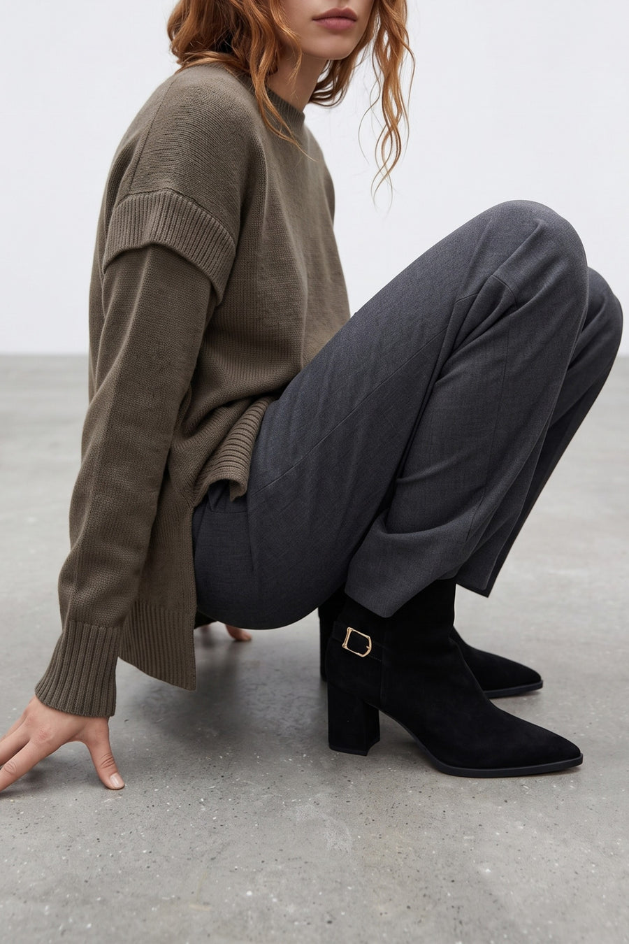 Santoni Stivaletto Nero Donna