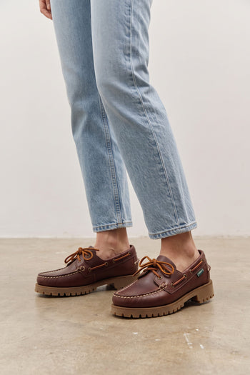 Sebago Mocassino Brown/gum Donna - 9