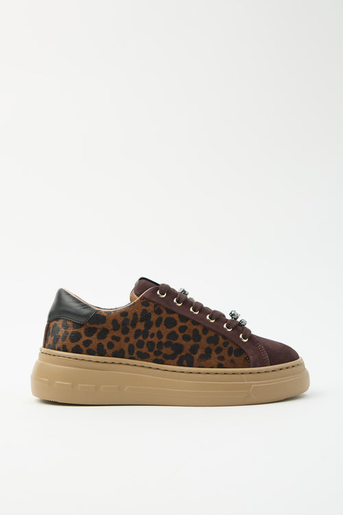 Stokton X Tre Emme Sneaker Leopard Dark Brown Donna - 1