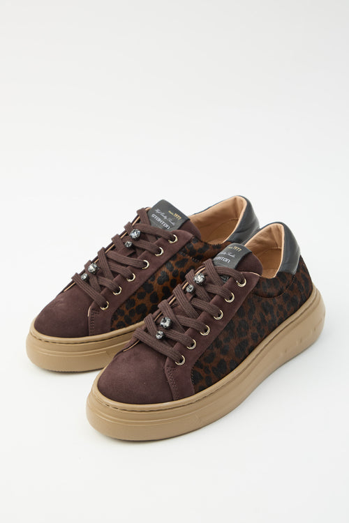 Stokton X Tre Emme Sneaker Leopard Dark Brown Donna - 2