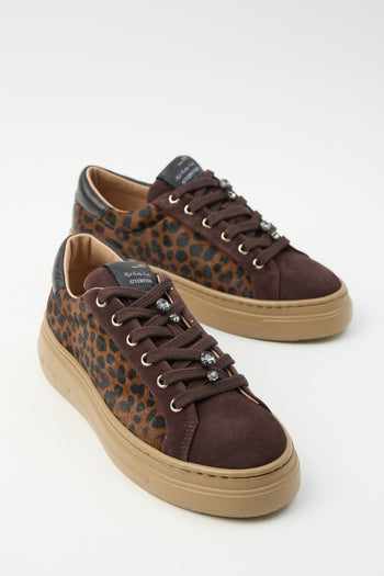Stokton X Tre Emme Sneaker Leopard Dark Brown Donna - 4