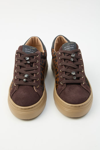 Stokton X Tre Emme Sneaker Leopard Dark Brown Donna - 7