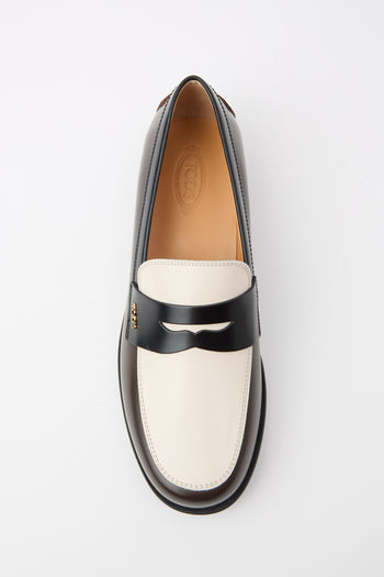 Tod's Mocassino Tabacco/nero/panna Donna - 3