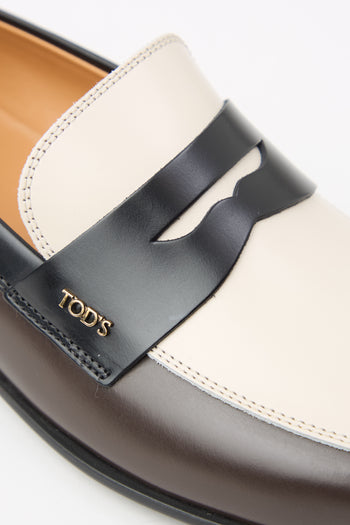 Tod's Mocassino Tabacco/nero/panna Donna - 4