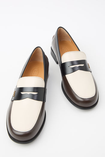 Tod's Mocassino Tabacco/nero/panna Donna - 5