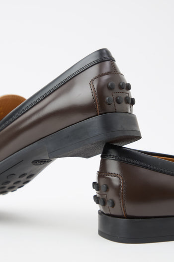 Tod's Mocassino Tabacco/nero/panna Donna - 7