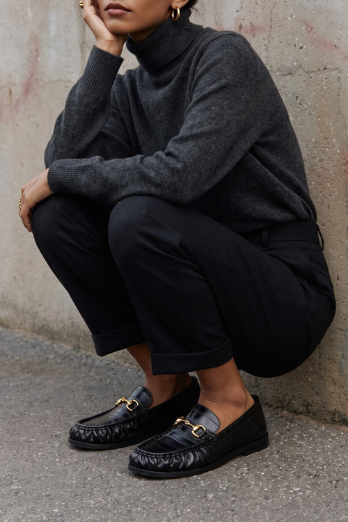 Tre Emme Mocassino Nero Donna - 1