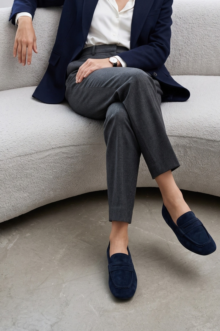 Tre Emme Mocassino Blu Donna