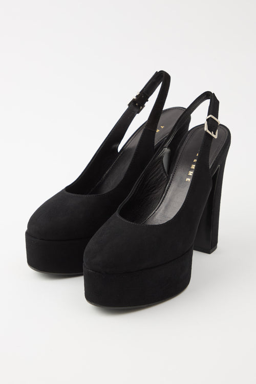 Tre Emme Slingback Nero Donna - 2
