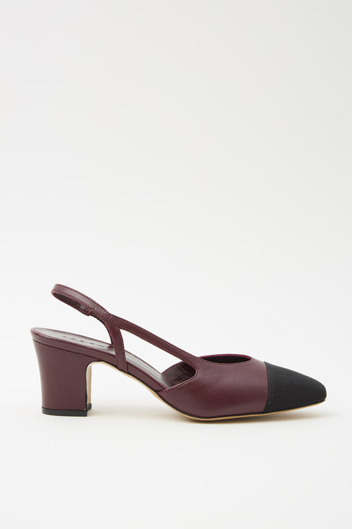 Tre Emme Slingback Burgundy/black Donna - 1